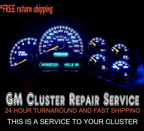 2005 05 chevy silverado speedometer instrument gauge cluster repair service leds