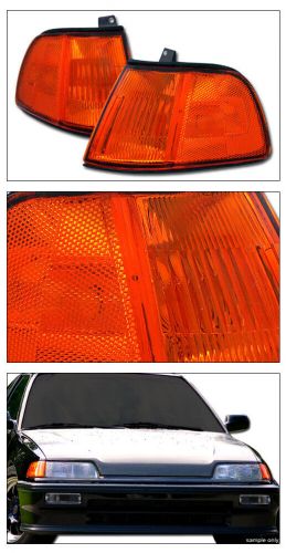 Topline for 1990-1991 honda civic 2 door amber turn signal parking corner lights