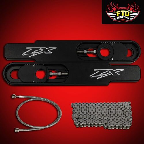 2024 ultimate zx14 12&#034; swingarm extension kit, ek zvx3 chain, 36&#034; brake line