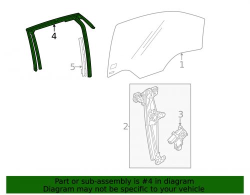 Genuine gm glass run 42769375