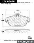 Centric parts 104.05420 front super premium semi metallic pads