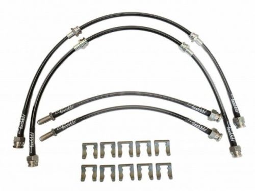 Jdmgarageuk braided 4 brake line kit for toyota starlet rear drum with ll