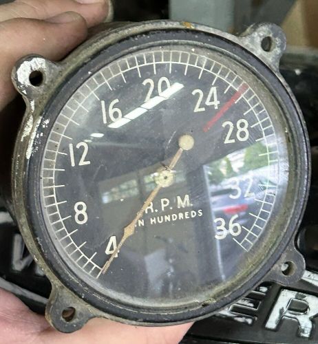 Antique aviation aircraft tachometer rpm gauge maybe waltham