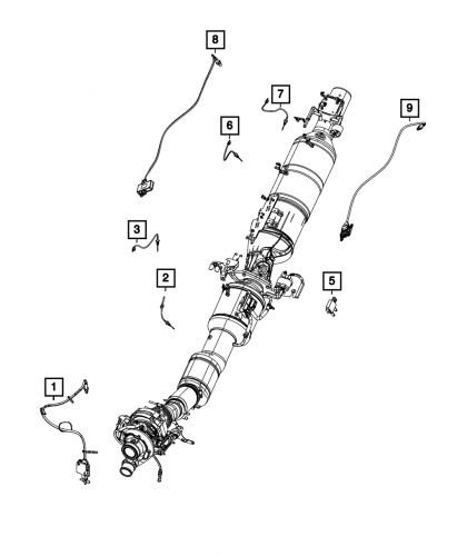 Genuine mopar exhaust temperature sensor 68306262ab