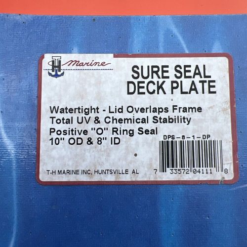 T&amp;h marine  screw out 10&#034; deck plate sure seal dps- 8spc-3 (black)