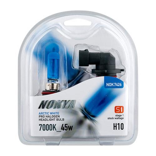 Nokya arctic white h10 45w halogen headlight bulbs + free gift