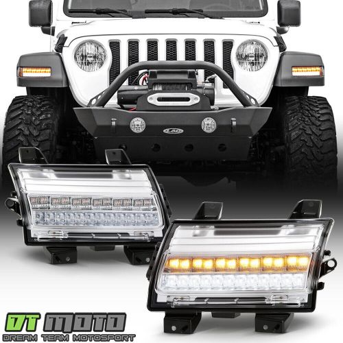 2018-2022 jeep wrangler jl [halogen upgrade] led parking sequentia signal lights