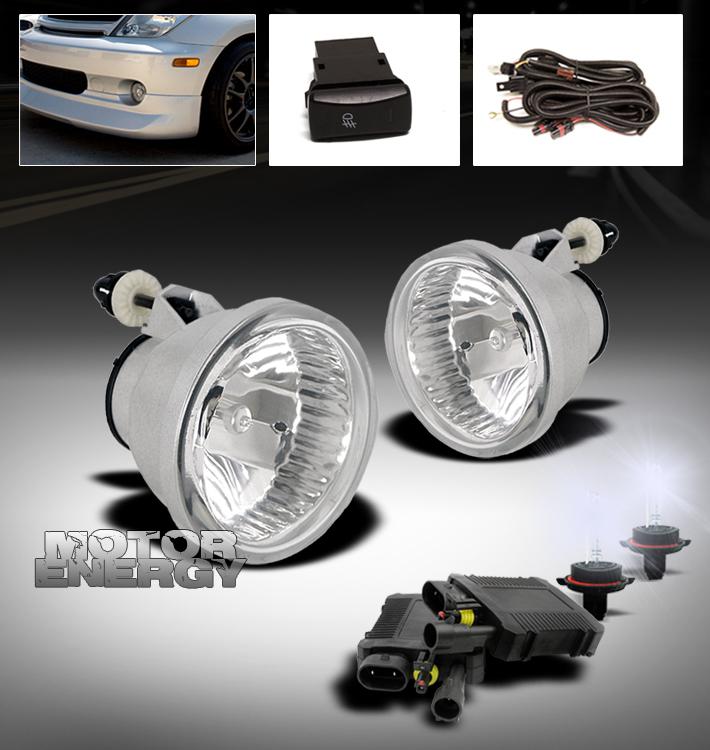 00-09 toyota echo/mr2 spyder/highlander/prius/xa bumper fog lights+8000k hid kit