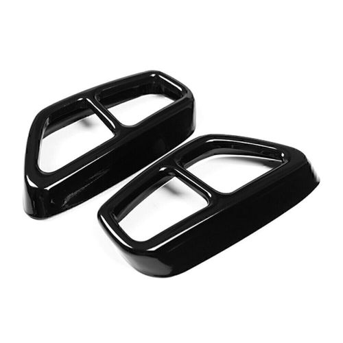 2pcs exhaust muffler pipe tip tailpipe cover trim for bmw 5 series g30/31 18-22