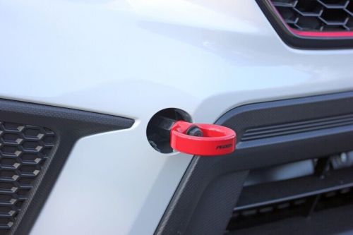 Perrin tow hook kit front for 2018+ subaru wrx/sti - red