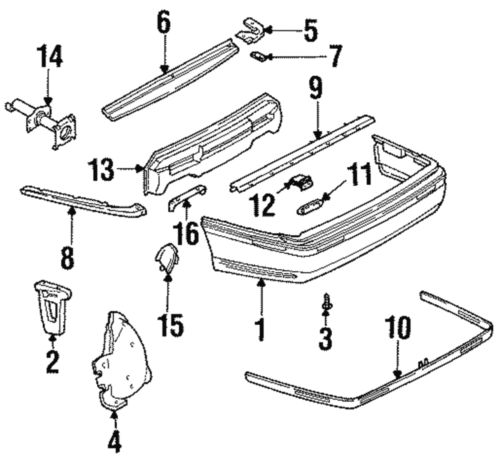 Genuine gm reflx assembly-rear bpr 16513111