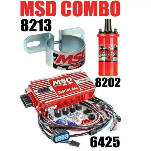 Msd 6al ignition kit digital box 6425 blaster 2 coil 8202 bracket 8213 in stock