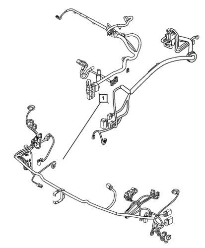 Genuine mopar headlamp and dash wiring 5059051ad