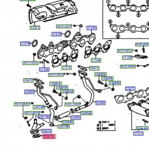 Genuine toyota 1jzgte oil return gasket for chaser jzx80 1jzgte