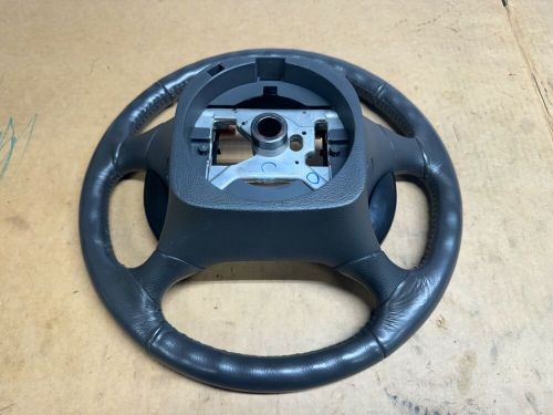 2001-2004 ford mustang dark charcoal leather wrapped steering wheel used oem