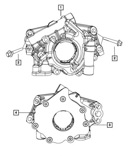 Genuine mopar engine oil pump 68195993ad