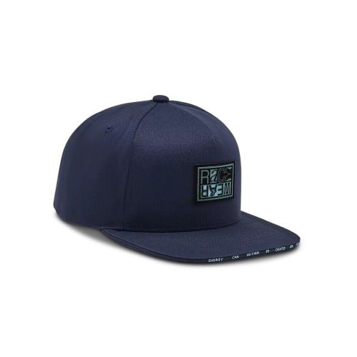 Fox racing throttle 100% cotton one size snapback hats - black/midnight blue