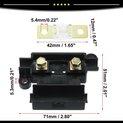 Universal set of 1 80a fuse kit 4 x ans holder 7 x fuses dual battery charger