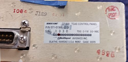 Tcas contact panel 071-01568-0201 tso c-118 do-160c cp 66b bendix king