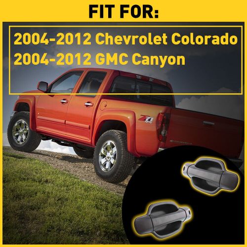 Exterior door handle fits 2004-2012 chevrolet colorado gmc canyon front lh black