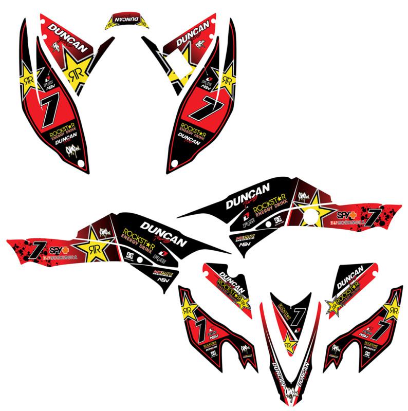 Trx400 graphic kit atv honda trx 400 ex 08-12 race quad duncan graphic kit decal