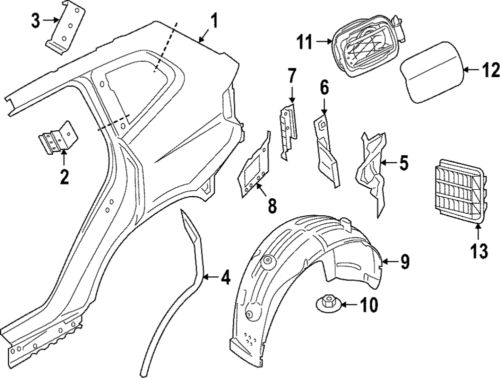 Genuine bmw fuel pocket 51-17-7-440-024