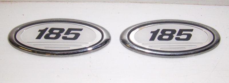 Pair searay emblem badge 185 script authentic removed 1991 searay fw boat marine