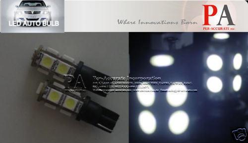 4x white t10 wedge high power 9-smd car led bulbs 912 921 w5w