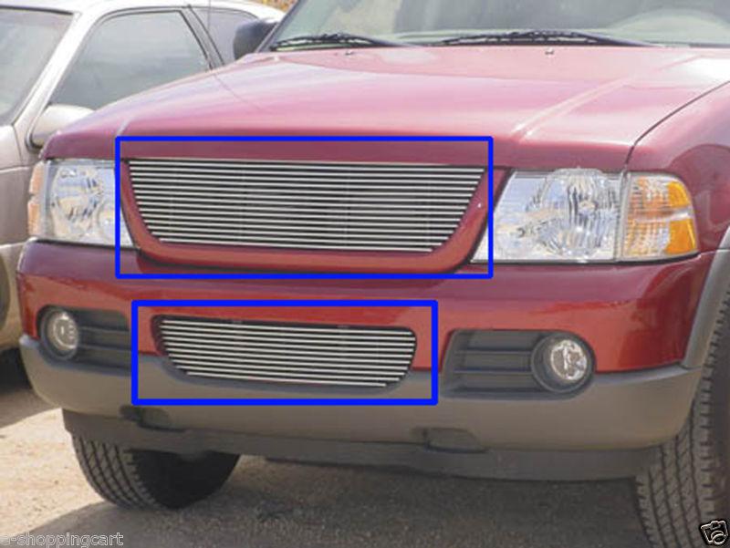 Billet grille grill 02~05 ford explorer up+bumper 03 04