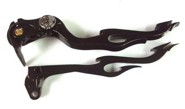 Flame brake clutch levers billet black for 2004-2005 suzuki gsxr 600 750 k4 k5