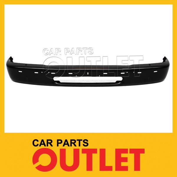 1995-1997 ford explorer 2dr front bumper face bar fo1002284 black w.top pad hole