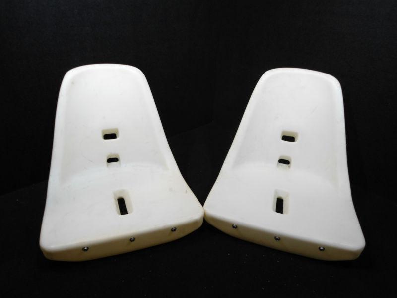 Pair white moella helmsman seats without cushions stock #ks-55