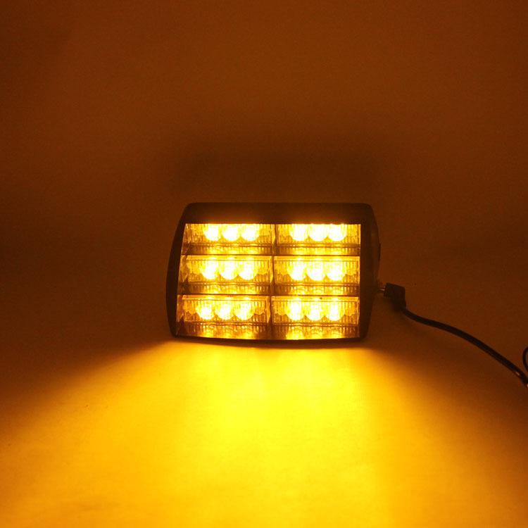 18 led amber auto van strobe flash light windshields dashboard emergency light