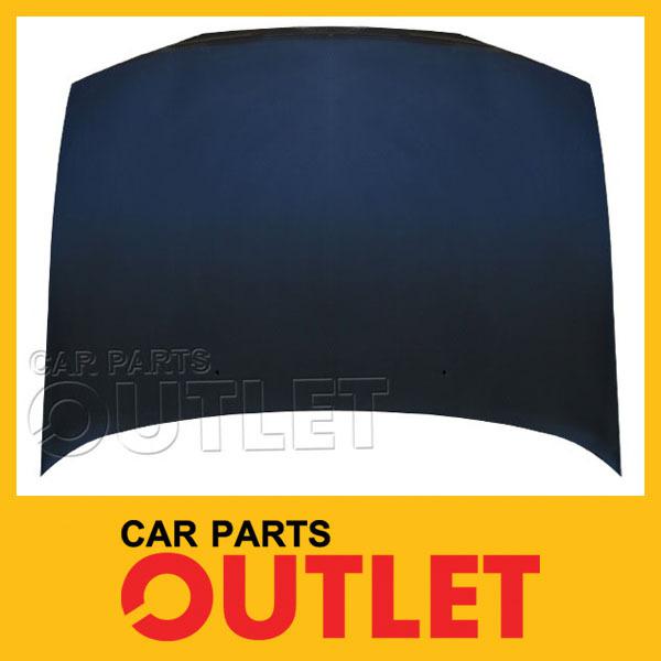 Hood panel primered black steel replacement for 1995-1997 hyundai accent sedan