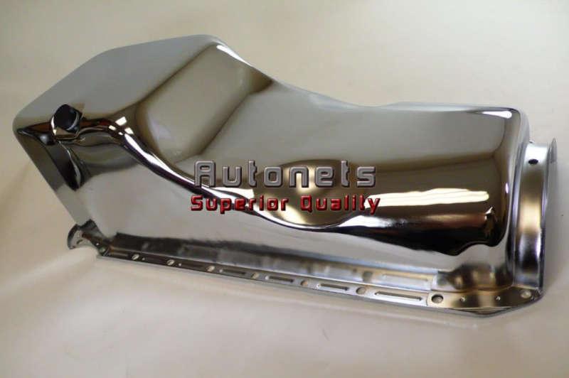 Bbc chevy chrome oil pan 396-454 camaro corvette stock capacity passenger side