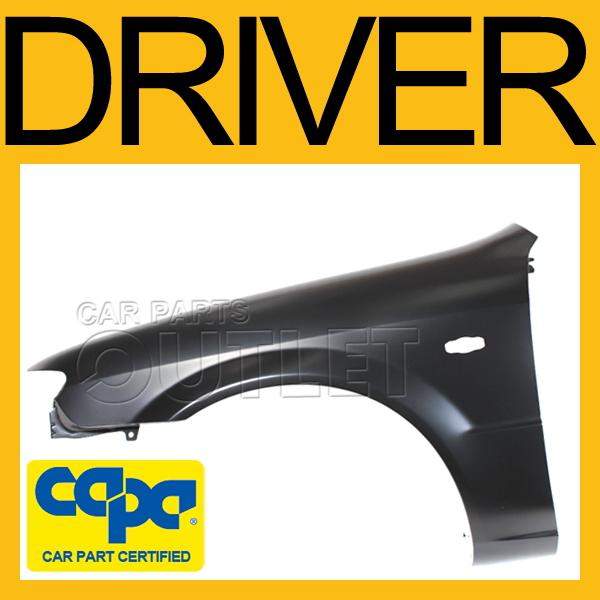 2002-2003 mazda protege driver fender primered black steel capa replacement left