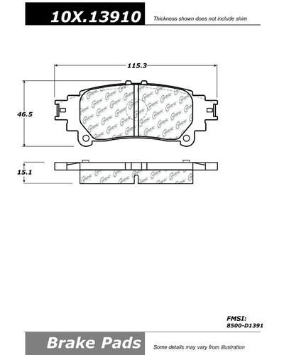 Centric 105.13910 brake pad or shoe, rear