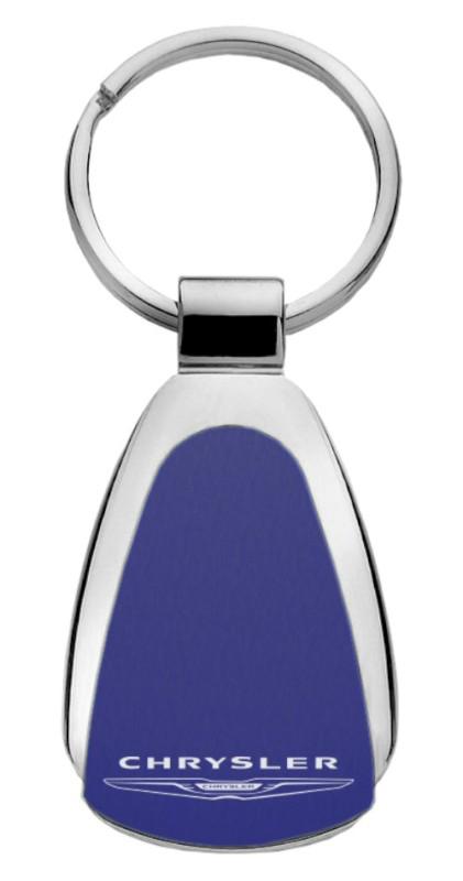 Chrysler  blue teardrop keychain / key fob engraved in usa genuine