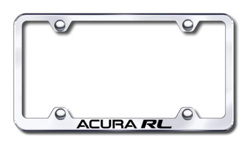 Acura rl wide body  engraved chrome license plate frame -metal made in usa genu