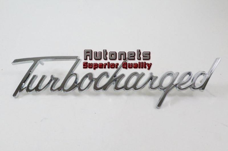 Universal chromed trim emblem script turbocharged logo street hot rat rod decal