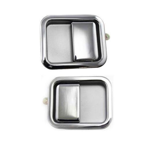 New chrome full door exterior outside handle pair / 1987-06 wrangler yj & tj