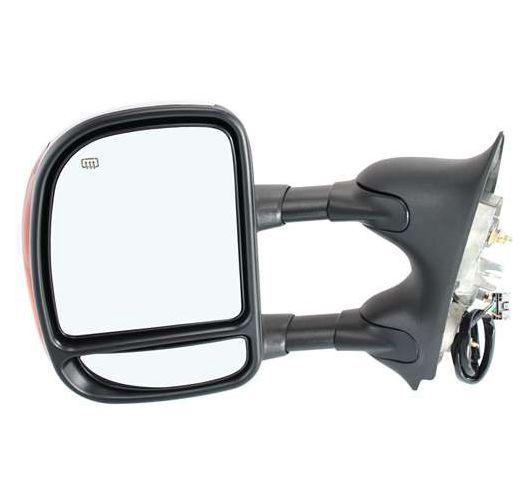 Super duty chrome towing power heated signal side view mirror driver left lh