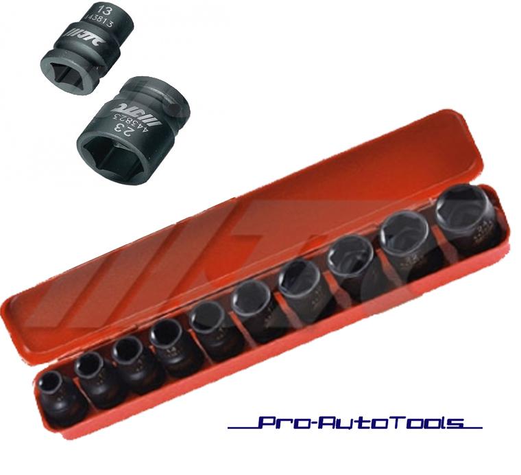 1/2" dr x 10pcs (6pt)   impact socket set