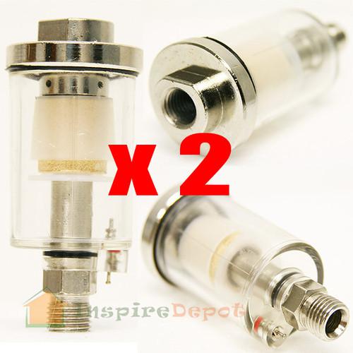 Lot 2 air oil water separator trap filter seperator 1/4" npt air compressor j653