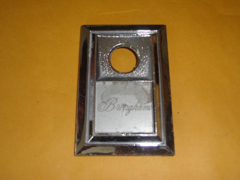 1981-1987 oldsmobile brougham trunk lock bezel emblem