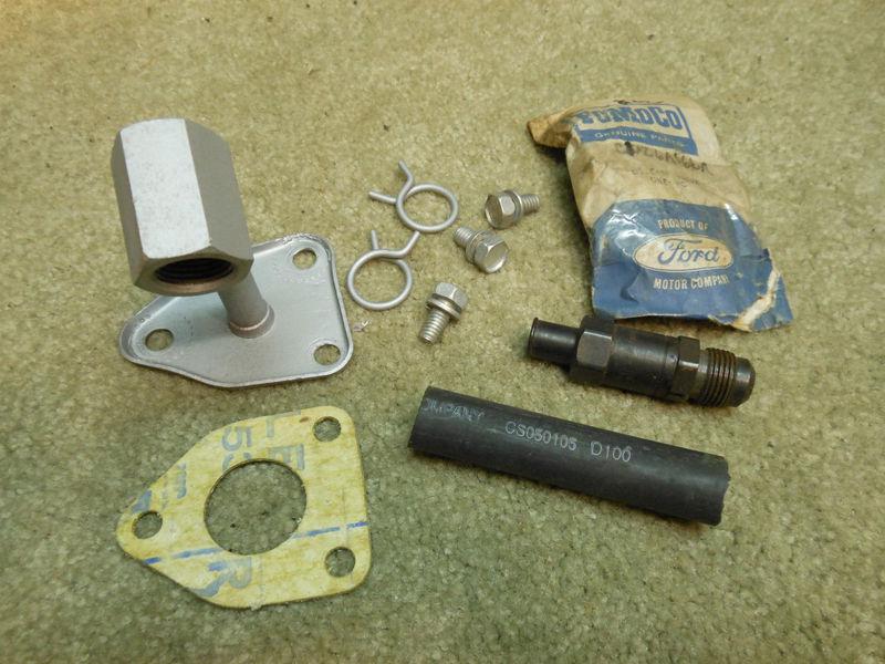 63 1963 fairlane 289hi-perf pcv adapter+nos valve+