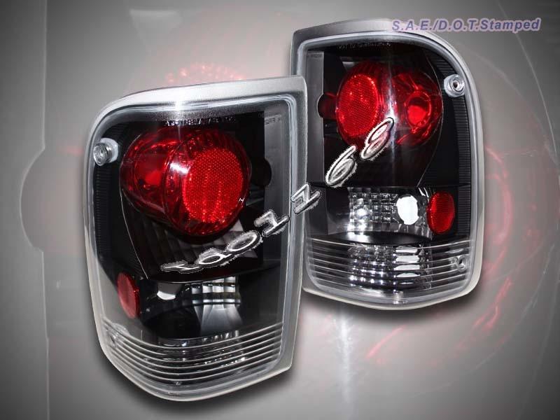 1993-1997 ford ranger altezza tail lights black rear lamps 94 95 96 97 new