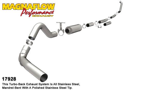 Magnaflow 17928 ford diesel 7.3l diesel, 4in pro series performance exhaust