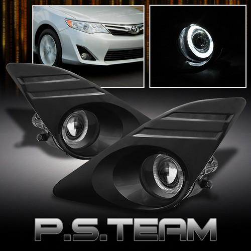 2012-2013 camry halo projector fog lights lamps w/switch+bulbs left+right