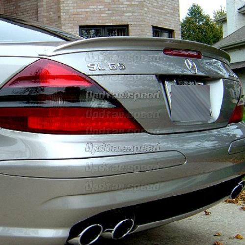 Unpainted mercedes benz sl-class r230 2d coupe a type rear trunk spoiler 03~11 ◙